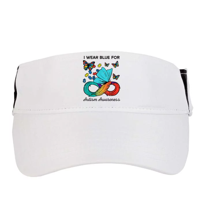 I Wear Blue For Autism Awareness Acceptance Women Adult Drive Performance Visor