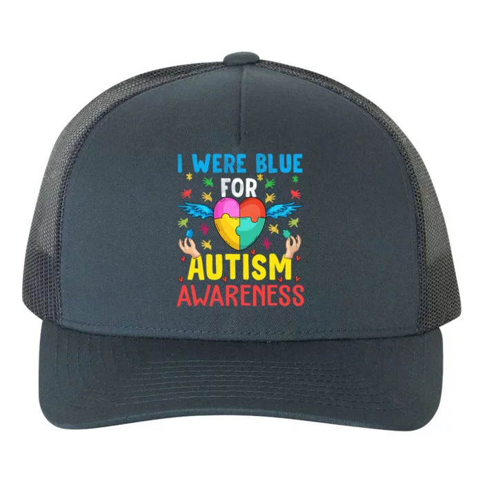 I Wear Blue Utism Awareness Month Autism Mom Gift Yupoong Adult 5-Panel Trucker Hat