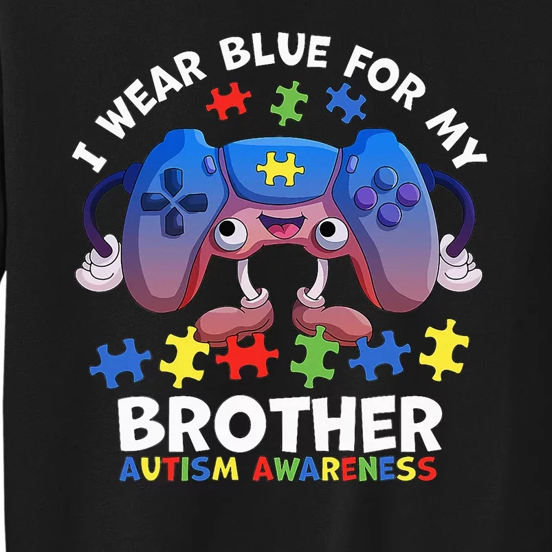 I Wear Blue For My Brother Autism Awareness Video Game Sweatshirt