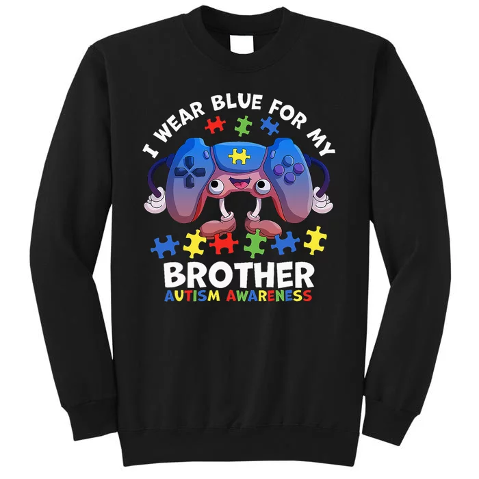 I Wear Blue For My Brother Autism Awareness Video Game Sweatshirt