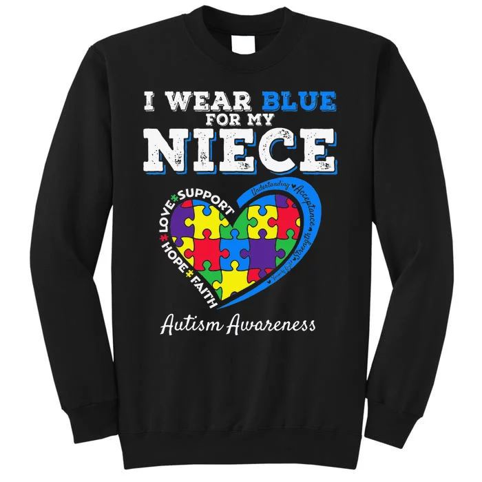 I Wear Blue For My Niece Aunt Uncle Autism Awareness Sweatshirt