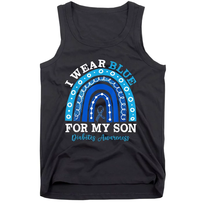 I Wear Blue For My Son T1D Type 1 Diabetes Awareness Tank Top