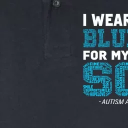 I Wear Blue For My Son Autism Awareness Month Softstyle Adult Sport Polo