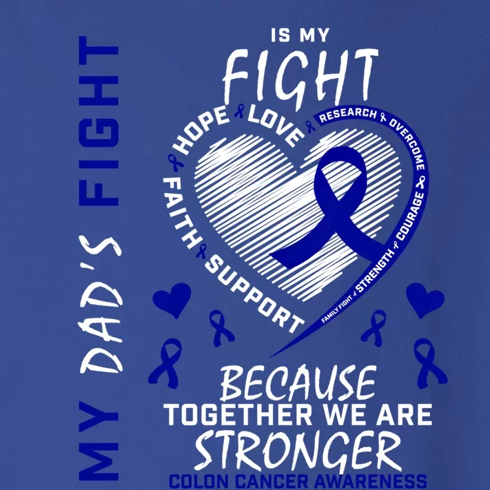 I Wear Blue For Father My Dad's Fight Colon Cancer Awareness Meaningful Gift Toddler Long Sleeve Shirt