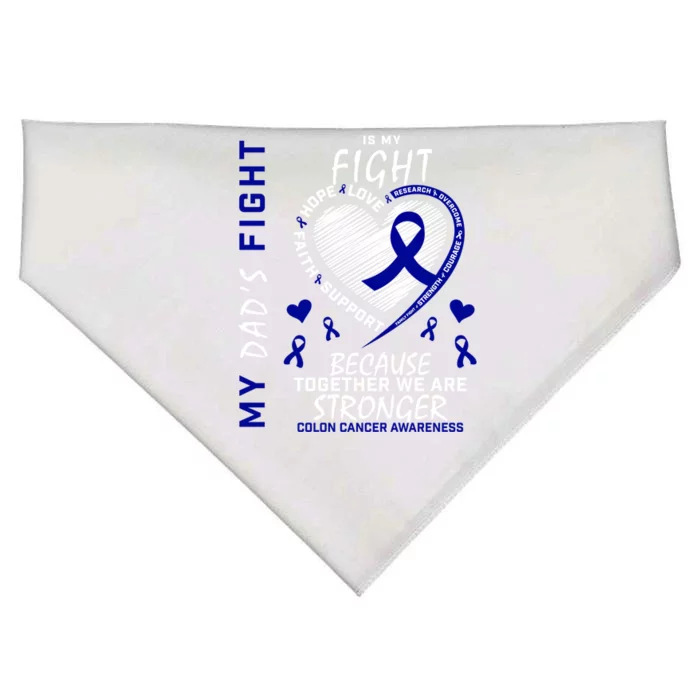 I Wear Blue For Father My Dad's Fight Colon Cancer Awareness Meaningful Gift USA-Made Doggie Bandana