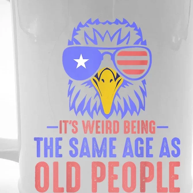 Its Weird Being The Same Age As Old People Funny Retro Front & Back Beer Stein