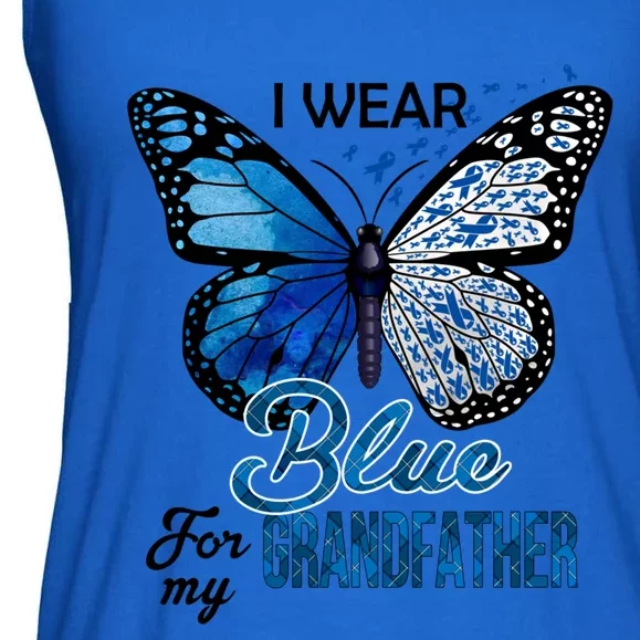 I Wear Blue For Grandfather Colon Cancer Awareness Gift Ladies Essential Flowy Tank