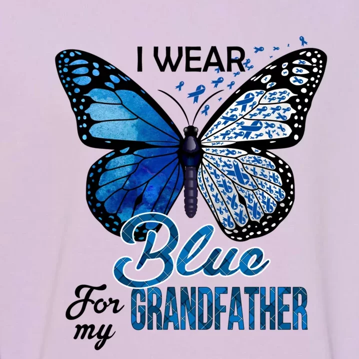 I Wear Blue For Grandfather Colon Cancer Awareness Gift Garment-Dyed Sweatshirt