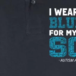 I Wear Blue For My Son Autism Awareness Month Softstyle Adult Sport Polo