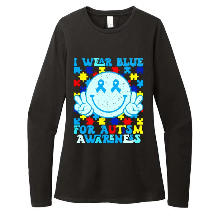 I Wear Blue For Autism Awareness Month Autism Womens CVC Long Sleeve Shirt