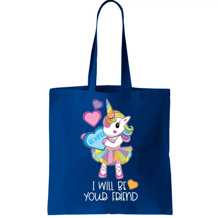 I Will Be Your Friend Unicorn Anti Bullying Back To School Gift Tote Bag