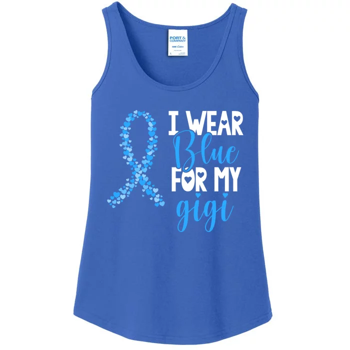 I Wear Blue For My Gigi Colon Cancer Awareness Support Cute Gift Ladies Essential Tank