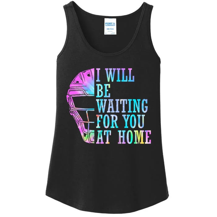 I Will Be Waiting For You At Home Softball Catcher Ladies Essential Tank