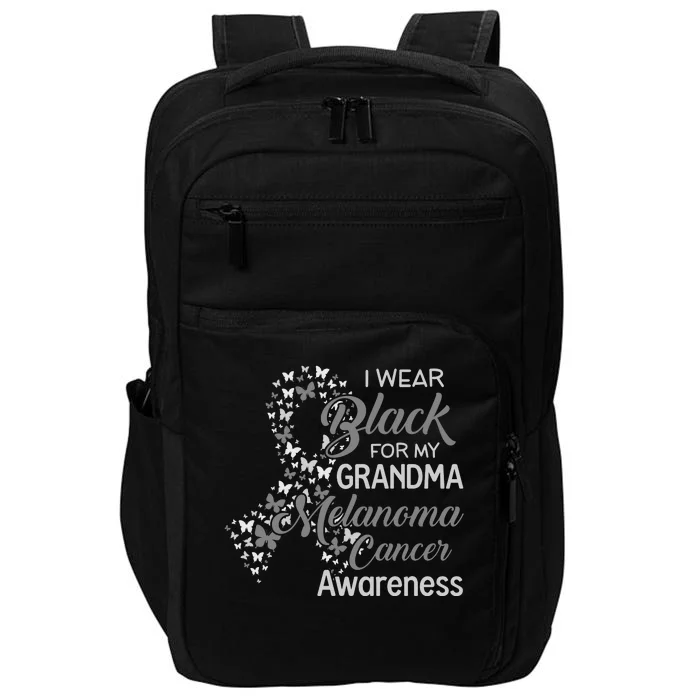 I Wear Black For My Grandma Melanoma Cancer Awareness Impact Tech Backpack