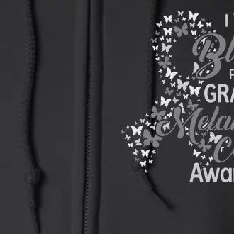 I Wear Black For My Grandma Melanoma Cancer Awareness Full Zip Hoodie