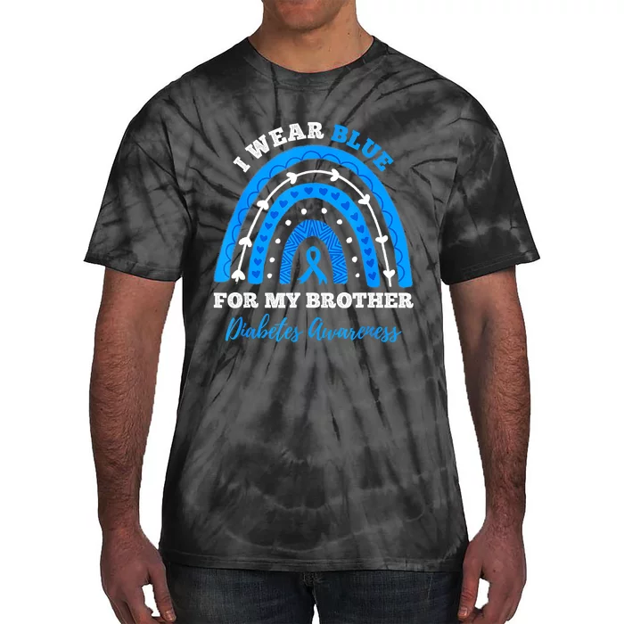 I Wear Blue For My Brother T1D Diabetes Awareness Month Tie-Dye T-Shirt