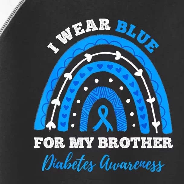 I Wear Blue For My Brother T1D Diabetes Awareness Month Toddler Fine Jersey T-Shirt