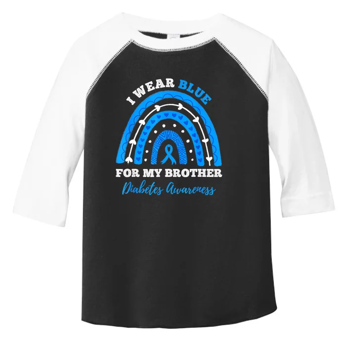 I Wear Blue For My Brother T1D Diabetes Awareness Month Toddler Fine Jersey T-Shirt