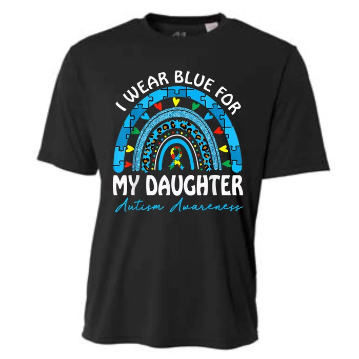 I Wear Blue For My Daughter Autism Awareness Matching Family Cooling Performance Crew T-Shirt