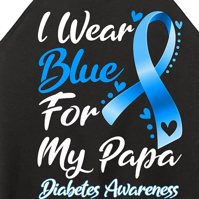 I Wear Blue For My Papa Diabetes Awareness Ribbon Women’s Perfect Tri Rocker Tank