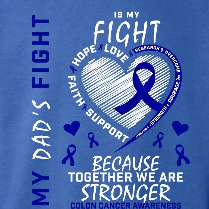 I Wear Blue For Father My Dad's Fight Colon Cancer Awareness Gift Toddler Hoodie