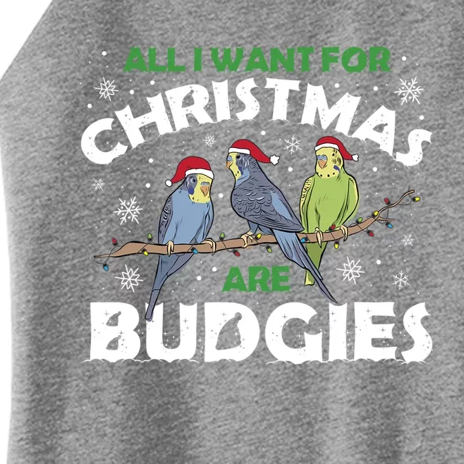 I Want Budgies For Christmas Cute Gift Women’s Perfect Tri Rocker Tank