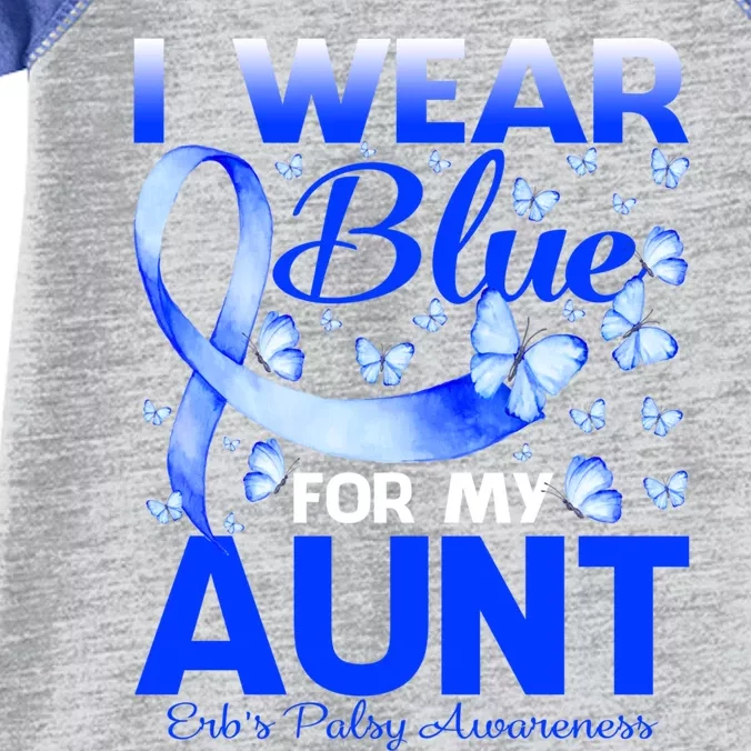 I Wear Blue For My Aunt Erb's Palsy Awareness Great Gift Infant Baby Jersey Bodysuit