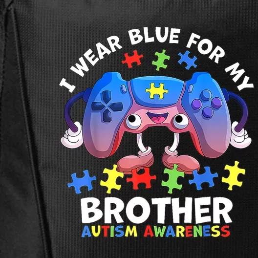 I Wear Blue For My Brother Autism Awareness Video Game City Backpack