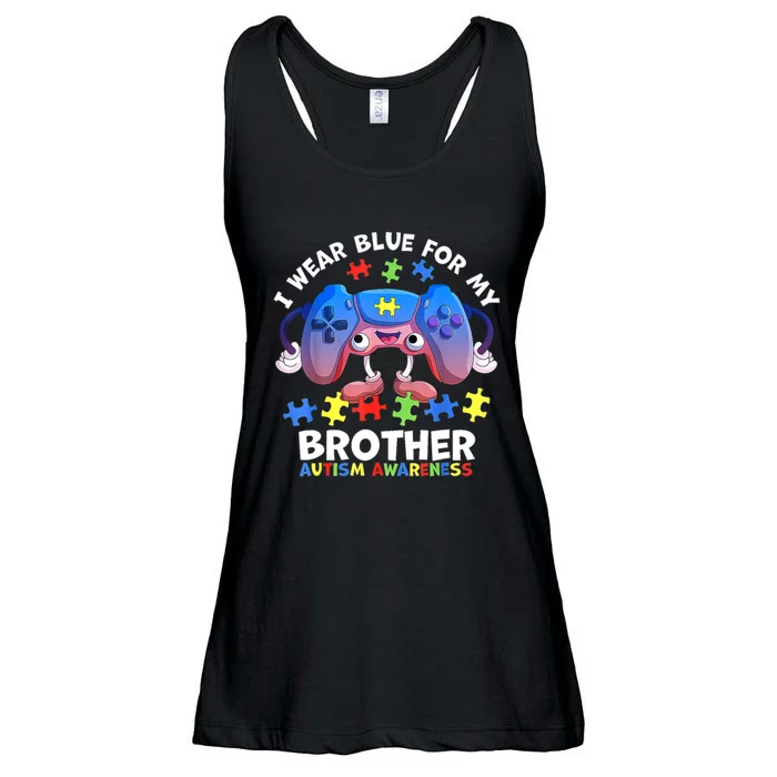 I Wear Blue For My Brother Autism Awareness Video Game Ladies Essential Flowy Tank