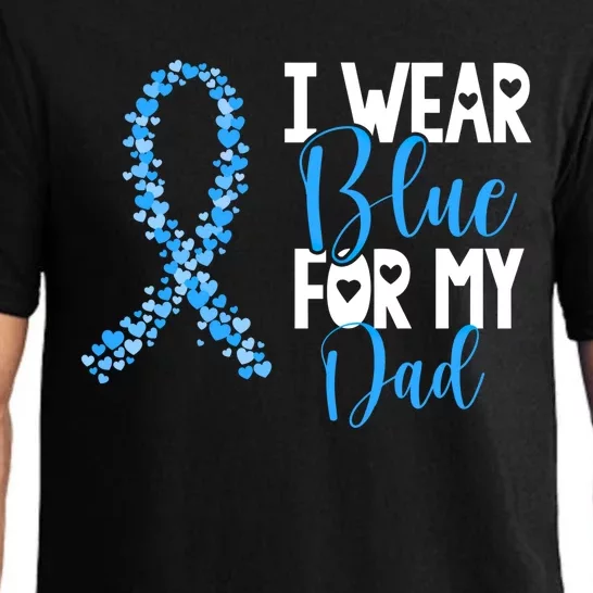 I Wear Blue For My Dad Colon Cancer Awareness Support Cute Gift Pajama Set