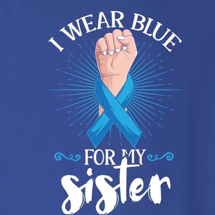 I Wear Blue For My Sister Diabetes Awareness Gift Toddler Long Sleeve Shirt