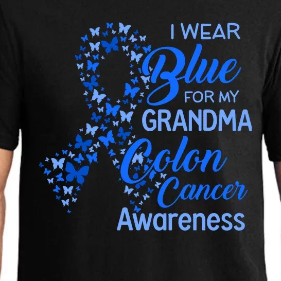 I Wear Blue For My Grandma Colon Cancer Awareness Pajama Set