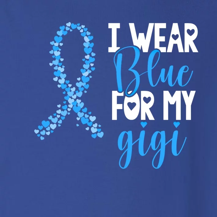 I Wear Blue For My Gigi Colon Cancer Awareness Support Gift Toddler Long Sleeve Shirt