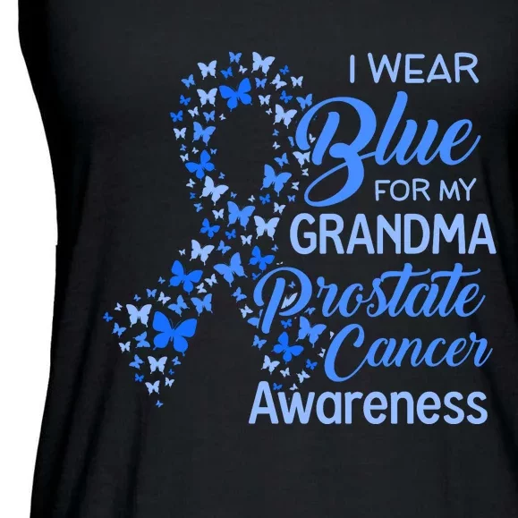 I Wear Blue For My Grandma Prostate Cancer Awareness Ladies Essential Flowy Tank