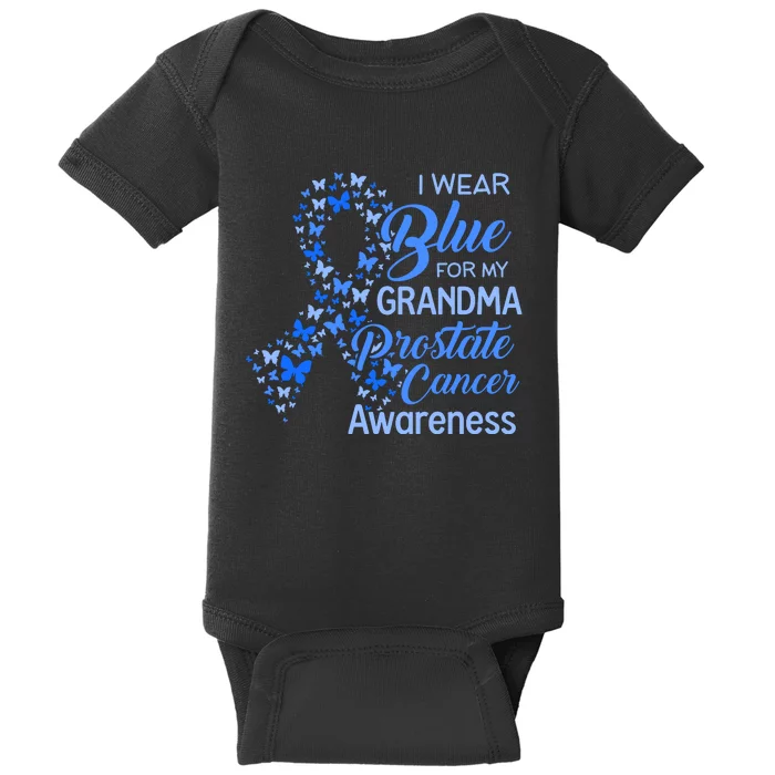 I Wear Blue For My Grandma Prostate Cancer Awareness Baby Bodysuit