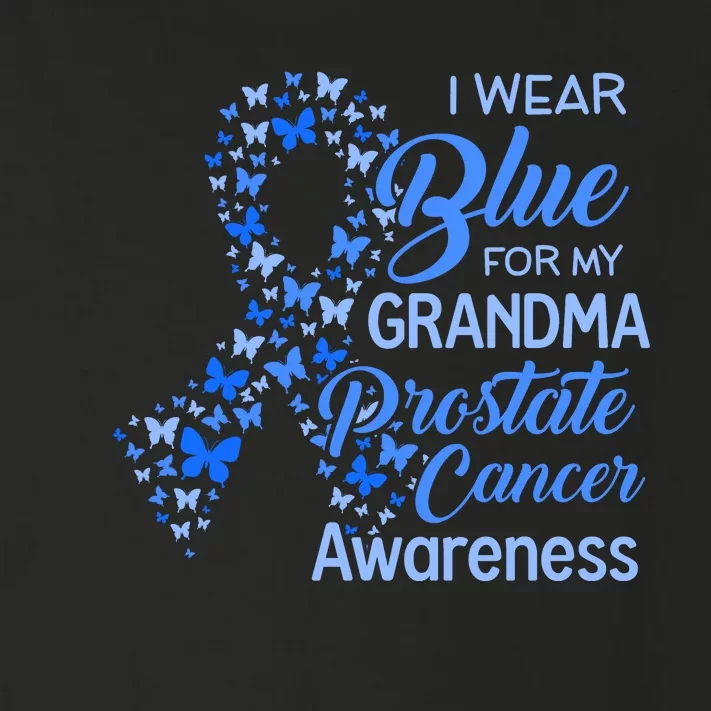 I Wear Blue For My Grandma Prostate Cancer Awareness Toddler Long Sleeve Shirt