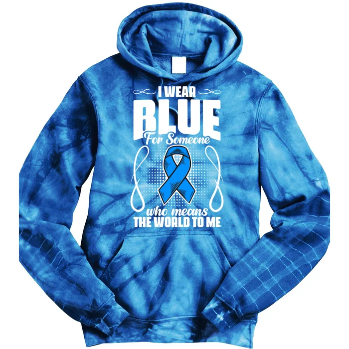 I Wear Blue Diabetes Warrior Diabetic Diabetes Awareness Gift Tie Dye Hoodie