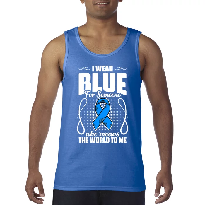 I Wear Blue Diabetes Warrior Diabetic Diabetes Awareness Gift Tank Top