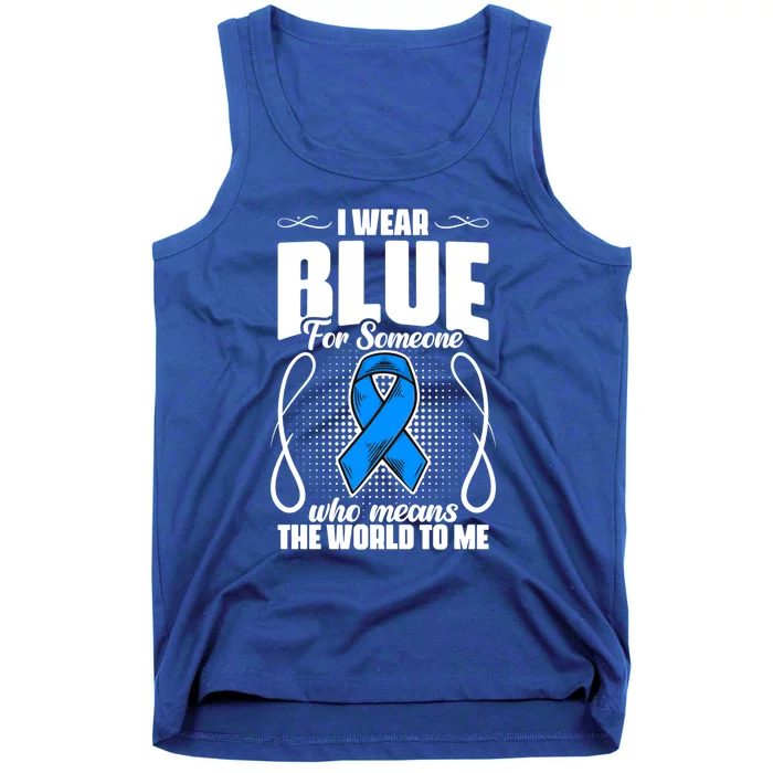 I Wear Blue Diabetes Warrior Diabetic Diabetes Awareness Gift Tank Top