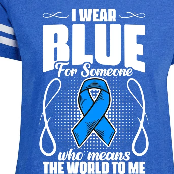 I Wear Blue Diabetes Warrior Diabetic Diabetes Awareness Gift Enza Ladies Jersey Football T-Shirt