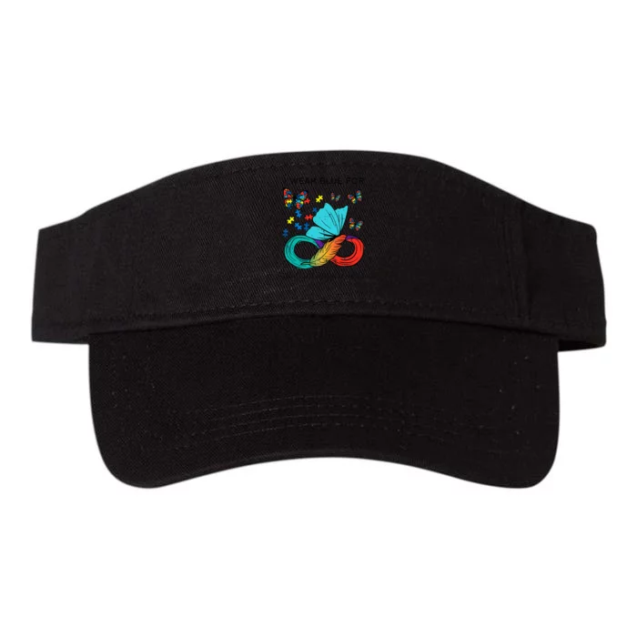 I Wear Blue For Autism Awareness Acceptance Valucap Bio-Washed Visor