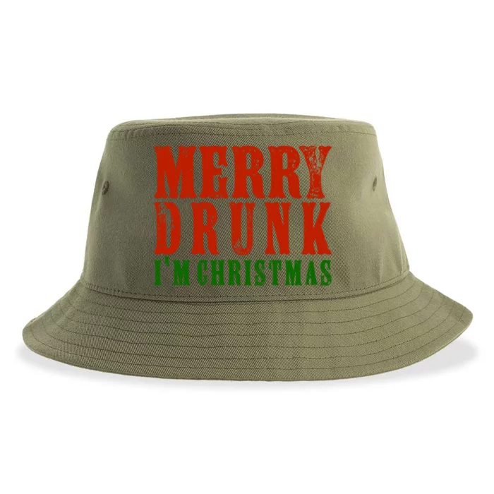 Ing Wine Beer Lover Merry Drunk IM Christmas Gift Sustainable Bucket Hat