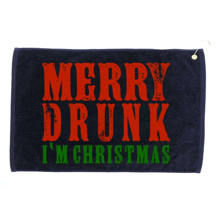 Ing Wine Beer Lover Merry Drunk IM Christmas Gift Grommeted Golf Towel