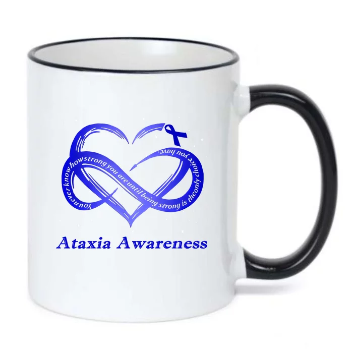 I Wear Blue Taxia Awareness Warrior Gift Black Color Changing Mug