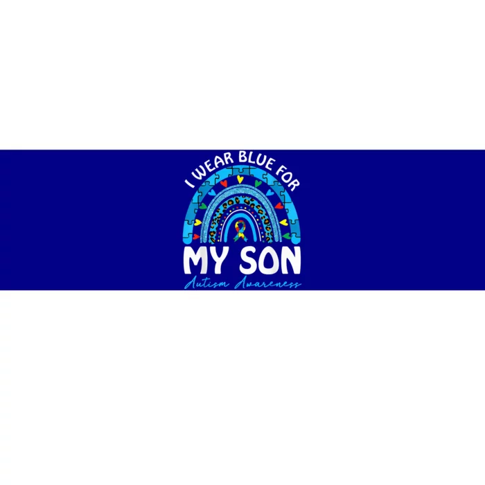 I Wear Blue For My Son Autism Awareness Matching Family Bumper Sticker