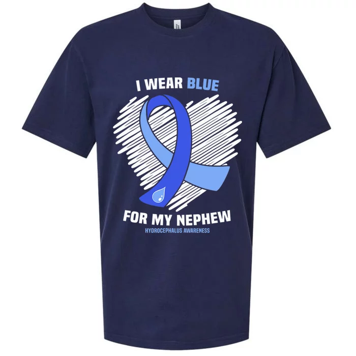 I Wear Blue For My Nephew Hydrocephalus Awareness Sueded Cloud Jersey T-Shirt