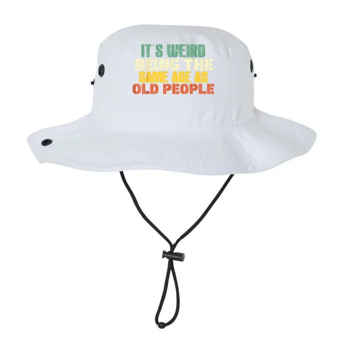 Its Weird Being The Same Age As Old People Sarcastic Retro Legacy Cool Fit Booney Bucket Hat