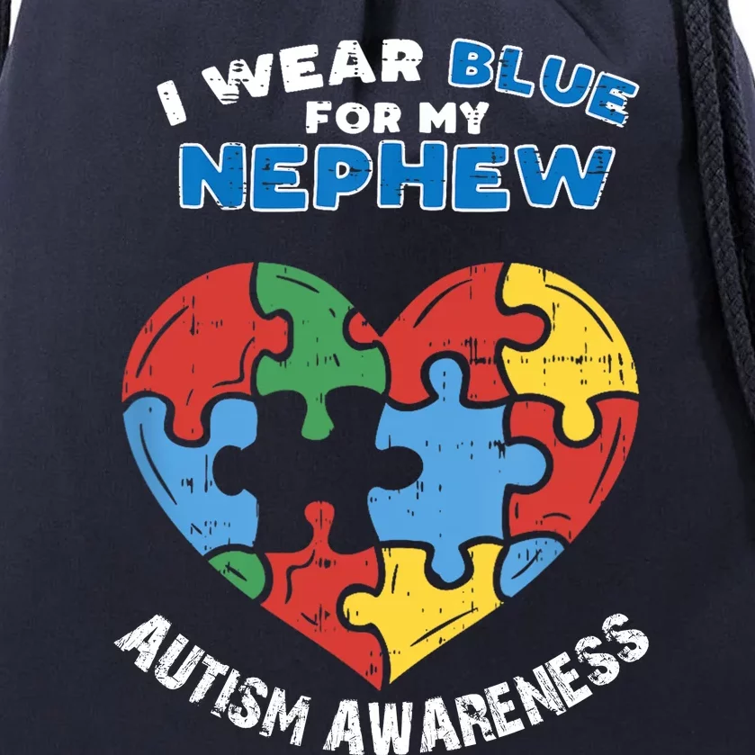 I Wear Blue For My Nephew Drawstring Bag