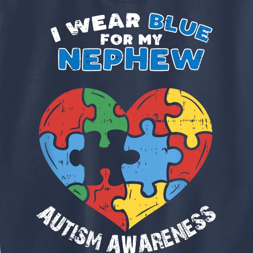 I Wear Blue For My Nephew Kids Sweatshirt