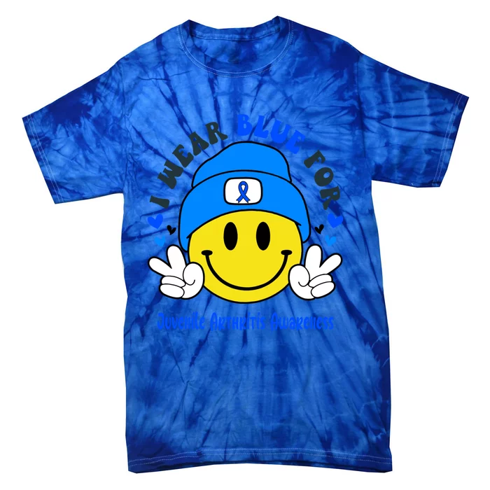 I Wear Blue For Juvenile Arthritis Awareness Funny Gift Tie-Dye T-Shirt